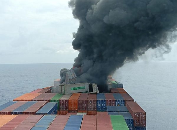 India News | Explosion Reported on Singapore-flagged Container Ship off Kerala Coast, Indian Coast Guard Responds with Assistance