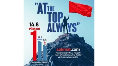Business News | Lokmat.com Crowned Maharashtra's Pride: Retains No.1 Position in Digital Regional News for 40 Consecutive Months