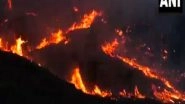 India News | Jammu and Kashmir: Forest Fire Erupts in Udhampur's Kaldi