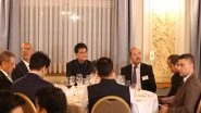 Business News | Piyush Goyal Meets Indian Business Delegates in Switzerland, Explores New Trade and Investment Opportunities B/w Both Nations