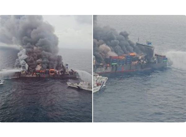India News | Explosion on Singapore-flagged Vessel Near Kochi; 4 Crew Missing, 5 Injured