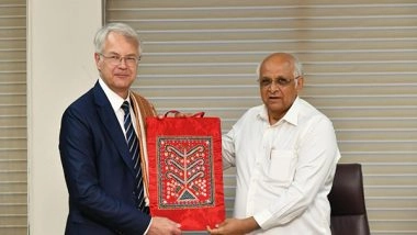 India News | Gujarat: Finland Ambassador Kimmo Lahdevirta Visits Chief Minister Bhupendra Patel to Greet Him