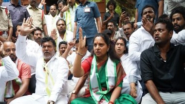 India News | Telangana: K Kavitha Leads Flash Protest Against Bus Fare Hike, Detained by Police