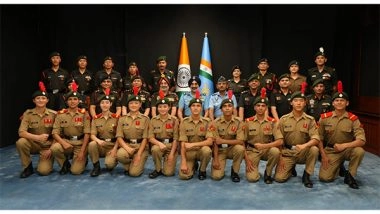 India News | Air Chief Marshal AP Singh Felicitates NCC Cadets Who Scaled Mt Everest