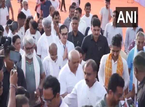 India News | Gujarat CM Bhupendra Patel Participates in 'Yog Shivir' in Ahmedabad