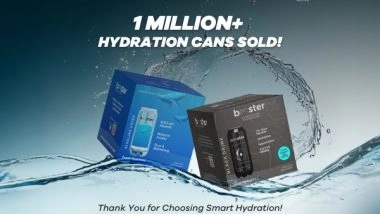 Business News | Booster Water Crosses 1 Million Hydration Cans, Milestone in India with Its Alkaline and Black Water Drinks