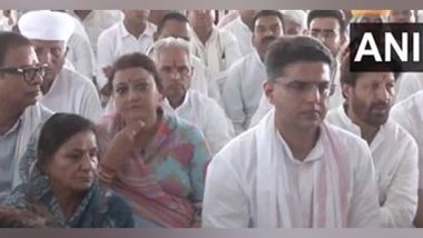 India News | Rajasthan: Prayer Meeting Organised on Death Anniversary of Rajesh Pilot in Dausa