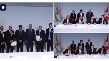 Business News | Indian and Swiss Business Chambers Sign Strategic Partnership Agreement to Boost Trade Relations