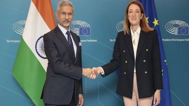 World News | EAM Jaishankar Meets European Parliament President Roberta Metsola; Discusses Trade, Strategic Partnerships