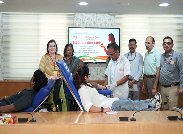 India News | Beyond Legal Boundaries: Department of Legal Affairs Donates Blood to Mark World Blood Donor Day