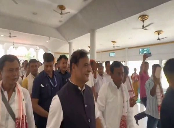 India News | Assam CM Himanta Biswa Sarma Visits Khatara Satra in Darrang
