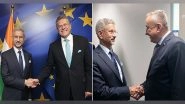 World News | EAM Jaishankar Interacts with EU Top Brass; Discusses FTA Agreement, IMEC