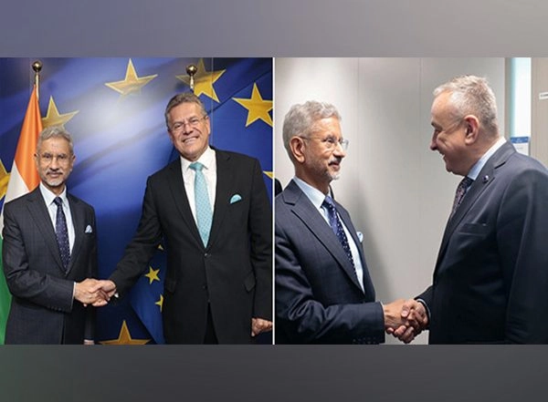World News | EAM Jaishankar Interacts with EU Top Brass; Discusses FTA Agreement, IMEC