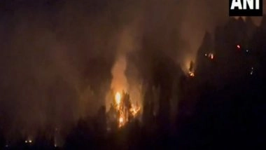 India News | J-K: Massive Fire Breaks out in Sonamarg Forest Area
