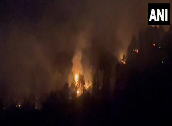 India News | J-K: Massive Fire Breaks out in Sonamarg Forest Area
