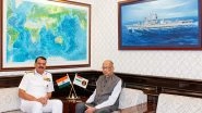 India News | Navy Chief Admiral Tripathi Meets with Wireless Tech Pioneer Paulraj, Discusses Strengthening Ecosystem for AI