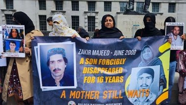 World News | BNM Marks 16 Years of Zakir Majeed's Disappearance with Protest Outside UK PM's Office