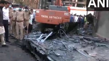 India News |  Union Minister Ram Mohan Naidu Visits Air India Plane Crash Site, Assesses Situation