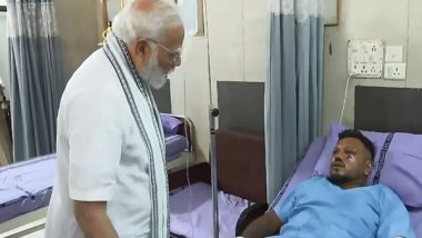 India News | Gujarat: PM Modi Meets Lone Survivor of AI-171 Flight Crash, Other Injured at Ahmedabad Hospital