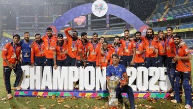 Sports News | Mumbai South Central Maratha Royals Lift T20 Mumbai League 2025 Trophy, Beat SoBo Mumbai Falcons