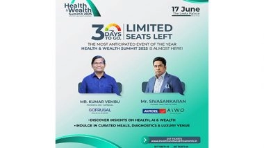 Business News | Join AIWO's Health & Wealth Summit 2025 - India's Definitive Event on Longevity, Vitality & Wealth | June 17 | The Leela Palace, Chennai