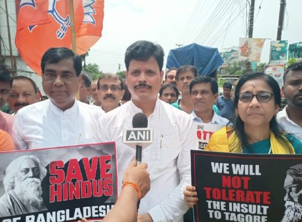 India News | BJP Holds Protest Rally in Agartala Against Attacks on Tagore's Ancestral Home in Bangladesh