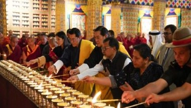 World News | Bhutan King, Queen and Fourth Druk Gyalpo Attend Prayer Ceremony in Memory of Air India Plane Crash Victims
