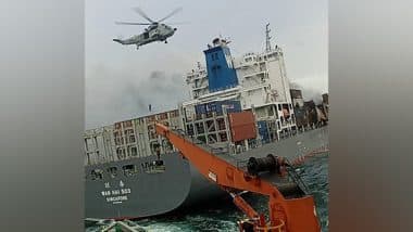 MV Wan Hai 503 Fire: ICG, Indian Navy and IAF Execute High-Risk Operation To Stabilise Fire-Hit Singaporean Vessel off Kochi