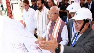 India News | Haryana CM, Union Minister Manohar Lal Visit Haryana Anu Vidyut Pariyojana in Fatehabad District