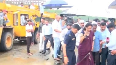 India News | Maharashtra: Supriya Sule Visits Site of Indrayani River Bridge Collapse; Rescue Ops Underway