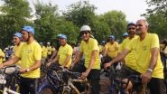 Sports News | PEFI National Secy, Ex-Asian Champion Lead Nationwide 'Fit India Sundays on Cycle' in Delhi; More Than 15,000 Cyclists Pedal for Health on Father's Day