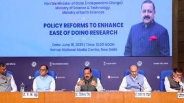 India News | Union Minister Jitendra Singh Announces Reforms to Enhance 'Ease of Innovation', 'Ease of Research' and 'Ease of Science'