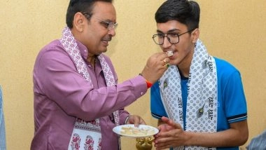 India News | Rajasthan CM Bhajanlal Sharma Meets NEET-UG 2025 Topper Mahesh Kumar