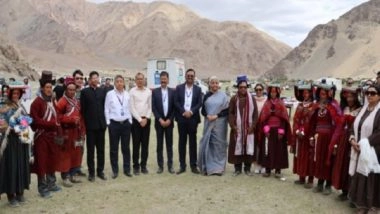 India News | FM Sitharaman Visits Rongdo Valley in Ladakh, Interacts with Members of Local Nomadic Tribal Community