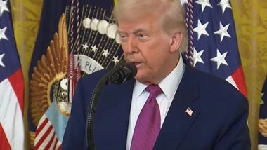 World News | Awkward Moment: Trump Criticises Trudeau over Russia's G7 Expulsion with Canadian PM Carney by His Side