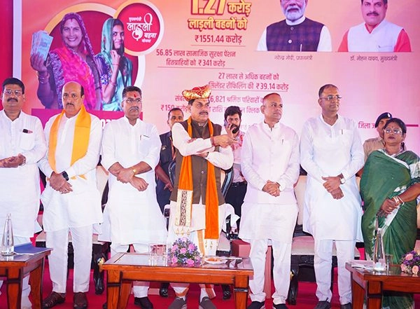 India News | MP CM Yadav Transfers 25th Installment of Ladli Behna Yojana, Announces Additional Rs 250 for Upcoming Raksha Bandhan Fest