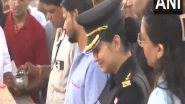 India News | Retired Lt Colonel Rajveer Singh Chauhan's Wife Bids Teary Farewell to Her Husband, Killed in Uttarakhand Helicopter Crash