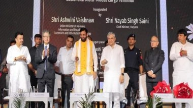 India News | Gati Shakti Multi-Modal Cargo Terminal Marks Beginning of New Chapter in State's Development Journey: Haryana CM Saini