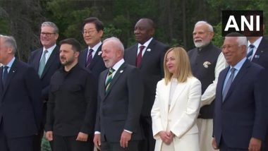 World News | PM Modi Joins World Leaders for Group Photo at 51st G7 Summit in Kananaskis