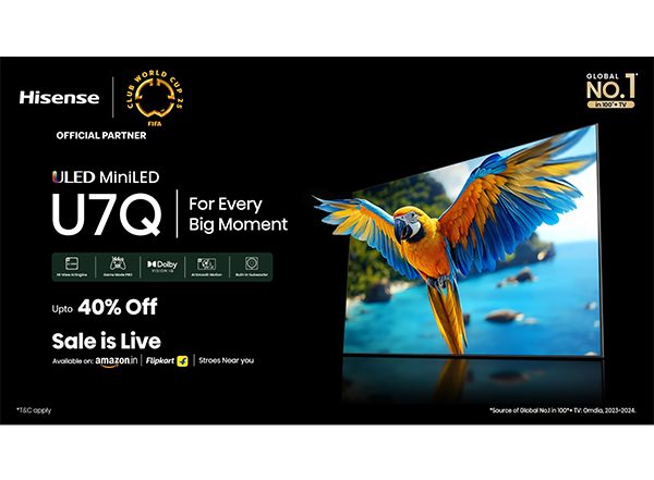 Business News | Hisense Unveils AI-Powered U7Q Mini-LED TV with Native 144Hz Gaming, Built-in Subwoofer