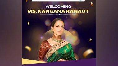 Sports News | Kangana Ranaut Appointed Brand Ambassador for New Delhi 2025 World Para Athletics Championships