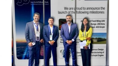 Business News | Raghu Vamsi Aerospace Group Debuts Indigenous Jet Engine & UAV Technologies at 55th Paris Air Show