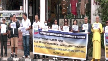 World News | Nepali Activists Demonstrate Outside Israeli Embassy, Iranian Consulate, Calling for De-escalation of Conflict