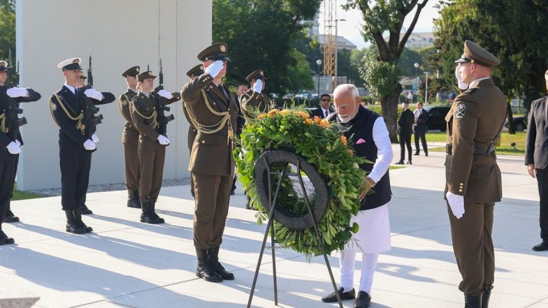 World News | PM Modi Pays Tribute at Zagreb's Monument to the Homeland