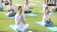 India News | Uttarakhand: CM Dhami Practises Yoga Ahead of the International Yoga Day