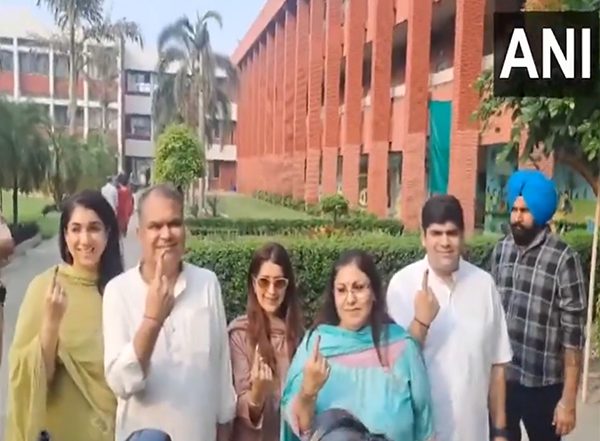 India News | Ludhiana West Bypoll: AAP Candidate Casts His Vote, Urges Voters to Exercise Their Franchise