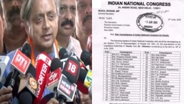 India News | Tharoor Says 'not Invited' for Nilambur Bypoll Campaign, but He Was in Congress Star Campaigners' List