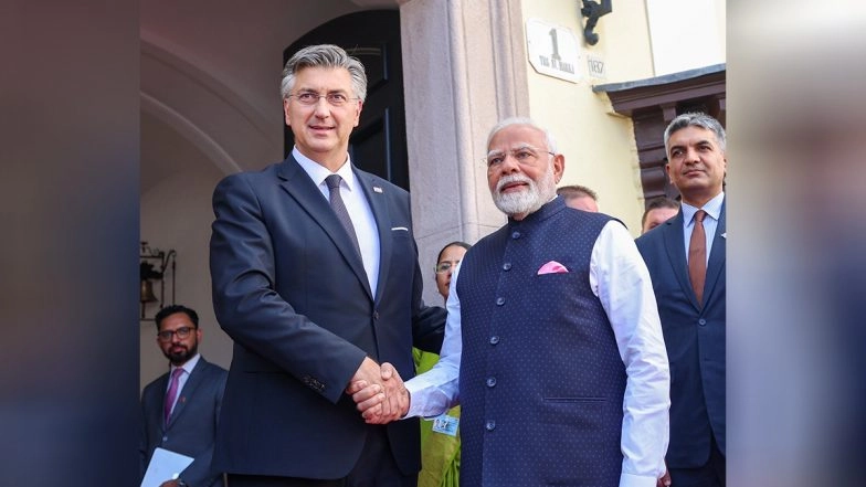 World News | PM Modi, Croatia PM Underscore Importance of Inking India-EU FTA Within a Year
