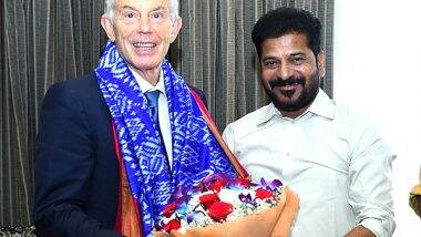 World News | Tony Blair Enthralled with Presentation on Telangana Rising 2047 by CM Revanth Reddy: Telangana CMO