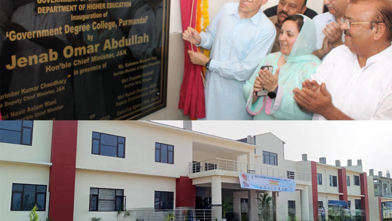 India News | J-K: CM Omar Abdullah Inaugurates College Building, Campus of GDC Purmandal